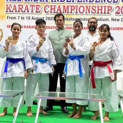 A series of photos with the proud medal winners from the Junior and Senior Kata events at the All India Independence Cup. We celebrate the success of our athletes at every level of competition.