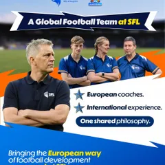 A global football team at SFL. We're bringing European coaches with international experience together under one shared philosophy to elevate our training and development programs.