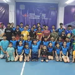 Our expanded team of players and coaches, united in our mission to nurture champions and elevate the sport of table tennis in India.