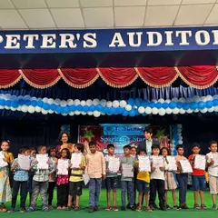 A proud moment with our "Sparkling Stars" at a school event in Ambedkar Nagar, Uttar Pradesh. All these students hold certificates of participation from our Tezz Dimag course demo.
