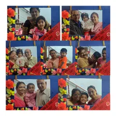 A collage of happy moments from Grandparents' Day 2023. Children created handmade photo frames as gifts, a small token of love for their biggest supporters.