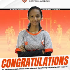 We are powered by expert coaching. This is a shout out to our very own Coach Snehal Belchada, who is officially AIFF D-License certified. Her expertise is a core part of how we shape beginners into champions.