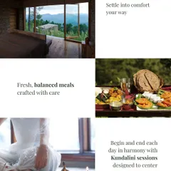 A retreat is more than a vacation; it's a journey inward. We find harmony through daily Kundalini sessions, nourish our bodies with fresh, balanced meals, and settle into comfort in serene, beautiful locations.