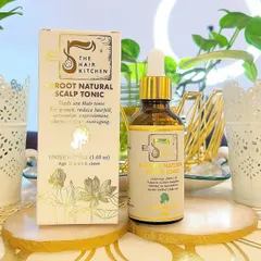 A detailed breakdown of the ReRoot Hair Scalp Tonic. This image explains the benefits of key ingredients like Biotin for strength, Fenugreek for protein, and Jatamansi for growth, highlighting its herbal, science-backed formula.