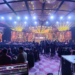 My view from the console at the SIIMA Awards. Managing the audio cues and visual flow for a live awards show requires precision, focus, and experience.