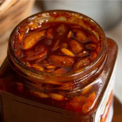 Take a closer look at my dadima's Imli Chutney. You can see the richness and texture from the real tamarind, cashews, and raisins, slow-cooked to bring out that authentic, chatpata flavour.