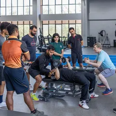 Trainees in the UKSCA course learn about comprehensive athletic assessments, including strength-based movement analysis, in our Human Performance Centre.