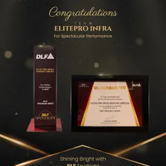 A closer look at our DLF Spotlight Awards for outstanding sales contribution to DLF Privana. We were honored in both the 'Superstar' and 'Blockbuster' categories, showcasing our consistent excellence.
