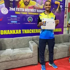 We love to celebrate every success, big or small. This is one of our dedicated players after a strong performance at a district ranking tournament. It's a testament to the fact that with consistency and passion, anyone can achieve their goals.