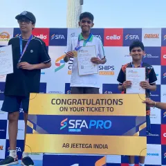 Our players dominated the Under 14 singles at the SFA championship. Vyom Shivmath secured the gold medal and Pradhyuman Savant took home the bronze.