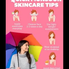 Monsoon season brings humidity, which can lead to breakouts and fungal infections. This infographic provides quick, dermatologist-approved tips like cleansing regularly, using lightweight moisturizers, and never skipping sunscreen, even on cloudy days.