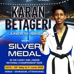 Congratulations to Karan Betageri for securing a Silver medal at the Junior National Championship 2025. His future is bright.