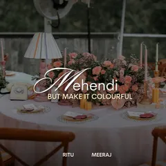 "Mehendi, but make it colourful." This event was designed with a palette of pastels, stripes, and quirky details like vintage phones, creating a chic and playful atmosphere.
