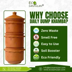 Choosing our Daily Dump Khamba composter is an easy step towards a zero-waste lifestyle. It is an eco-friendly, smell-free, and easy-to-use system that boosts your soil's health naturally.