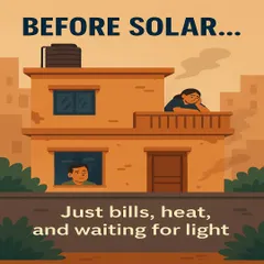 Remember the days of worrying about bills, the heat, and waiting for the power to come back? This is the 'before' picture for many of our customers.