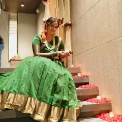 Raksha's elegance brings our creation to life. It was an honor to be part of her special day.