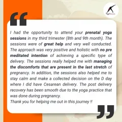 This powerful testimonial shares how prenatal yoga helped manage discomforts in the third trimester and provided the calm needed for a Cesarean delivery. It's a beautiful example of how yoga supports you, no matter how your birth story unfolds.