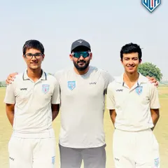 Two champions in one frame. Laksh Narang and Saiansh Vohra, both of whom delivered historic performances in the same DDCA U-16 match. I am immensely proud to coach such dedicated future stars.