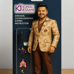 If I were an action figure, this is what I'd come with. The mic is my weapon, coffee is my fuel, and my mission is to bring dance and energy to every event.