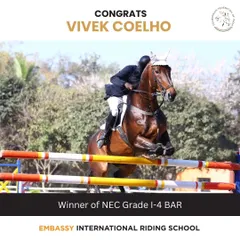 Congratulations to Vivek Coelho on winning the NEC Grade I-4 BAR. We are proud to host championships and see our associated riders achieve such great results.