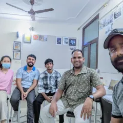 Another shot from my meeting with guest artist Birendra Kumar Yadav and my team. Hosting professional artists provides an invaluable learning experience for everyone.