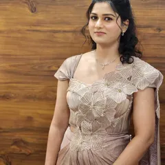 The perfect drape for the coming wedding season. This unique gown with 3D floral appliqué is a work of art, available for you to rent.
