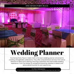 This setup for a wedding event highlights our attention to detail in decor. The coordinated chair sashes, table linens, and dramatic pink lighting come together to create a cohesive and visually stunning celebration space.
