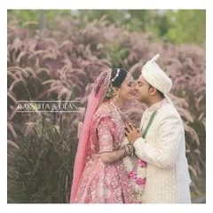 This is the magic we create. A perfectly coordinated couple, Rakshita and Dean, lost in their moment. We handled their styling completely virtually, proving that distance is no barrier to creating your dream wedding look.