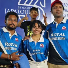 Our trainers and riders at the Japalouppe games. The guidance and encouragement from our coaches are key to our students' success and confidence.