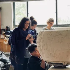 A moment from an exhibition in China. Traveling and sharing my work internationally has been a huge part of my learning process, and I bring those experiences back to the studio.