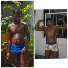 This transformation shows how a naturally thin person, or 'ectomorph', can build significant muscle mass. We focused on a targeted weight gain program to go from a lean frame to a strong, muscular physique.