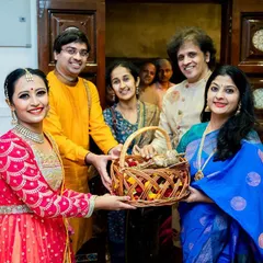 A cherished moment from my school's opening night, welcoming my gurus Smt. Nirupama Rajendra and Sri T.D. Rajendra, whose blessings guide my journey.