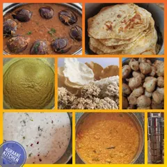 A customized lunch delivered for an office meeting. The menu featured a North Karnataka thali with Chapati, Ennegayi, Hirekayi Chutney, Bisibelebhath, Bonda, and Curd Rice, all packed in traditional tiffin carriers.