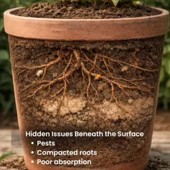Many plant issues are hidden beneath the surface. Our experts diagnose problems like pests, compacted roots, and poor nutrient absorption that are not visible at first glance.