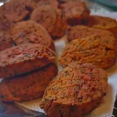 A plate of crispy, golden-brown Kothimbir Wadi, fresh out of the pan. This was one of the most popular snacks at my Maharashtrian food festival in Chennai.