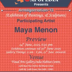 An invitation to my exhibition 'Amalgamation-13' at the Visual Arts Gallery in New Delhi. I was so excited to share my new sculptures.