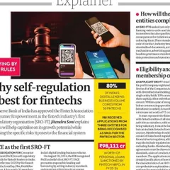 I authored an article for the Financial Express analyzing the RBI's approval of the first self-regulatory organization for the fintech industry (SRO-FT). I explained how this framework will help balance the sector's growth potential with the need to manage financial system risks.