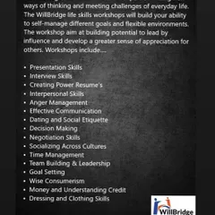 The Life Skills workshop is designed to build your ability to manage everyday challenges. This program covers crucial soft skills like interpersonal communication, decision making, and goal setting.