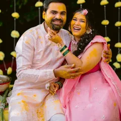 Pure, unadulterated joy! Ankita and Shantanu's faces say it all in this candid shot from their fun-filled Haldi ceremony in Satara.