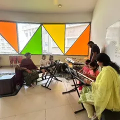 In our music room, students receive instruction on the keyboard. We offer opportunities to explore different instruments, fostering a lifelong appreciation for music and developing skills in melody and rhythm.