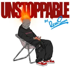 This cover art for Rehan Shaikh's "UNSTOPPABLE" is all about capturing a feeling. I designed a faceless character in a relaxed pose but with his head literally on fire, representing an unstoppable creative force. It's a clean, modern illustration style that tells a story.