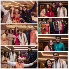 A collection of happy moments with friends and family during the Mata ki Chowki. These group photos are full of smiles, laughter, and the warmth of togetherness that marks the beginning of the wedding celebrations.