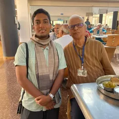 A photo with my dear friend Rahul Vellal at the Naada Bindu festival in Pune.