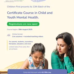 Our flagship Certificate Course in Child and Youth Mental Health is now open for registration. This online program is designed for parents, educators, and therapists who want to build a community of care for young people, with an early bird discount available for a limited time.