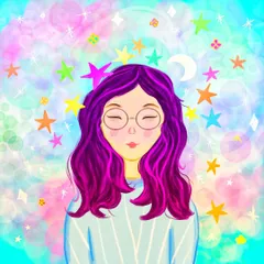 In this version, I played with a brighter background to give the illustration an even more cheerful and magical feel. It’s a celebration of inner light and imagination.