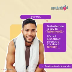 Dear men, testosterone is a key player in the journey to fatherhood. It's not just about strength; it's essential for healthy sperm production and overall reproductive health. We offer comprehensive male fertility assessments to ensure both partners are supported.
