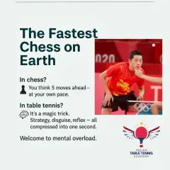 Table tennis isn't just about hitting a ball; it's about out-thinking your opponent in milliseconds. This is why we call it 'The Fastest Chess on Earth', and we train our players to be grandmasters of the table.