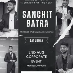 A poster for a corporate show I performed for Hindware's Italian Collection in Manesar. My act is tailored to fit the sophisticated atmosphere of corporate gatherings and brand showcases.