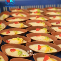 Rasmalai in Traditional Matkas: We serve our creamy, delicious Rasmalai in charming little clay pots (matkas). This not only looks great but also adds a traditional, earthy touch to the dessert.