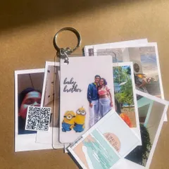 Here's another look at the keychain and Polaroid combo, this time showing how you can add a QR code to a print to link to a special video or playlist.